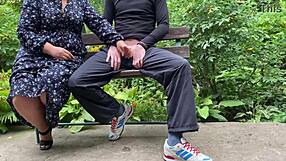 imagine your mother-in-law stealing son-in-law cum for cuckold hubby outdoors