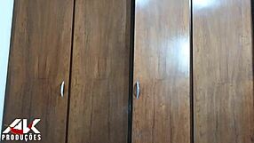 stepson hides in closet spying hot milf mom's huge tits and ass 😈🔥