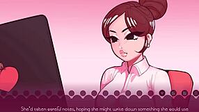 Lesbian Kissing Turns to Shaved Pussy Licking Fingering in Therapy Game