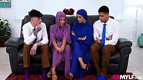 why does this hijab milf crave her son-in-law's shattering pussy fuck?