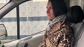 Bus driver pounds wet young pussy deep in forest outdoors