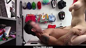 Hot milf thief Liftermilf caught shoplifting submits to deep cavity search