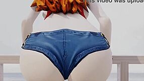 oh god nami's redhead ass twerks so sexy in that tiny bikini