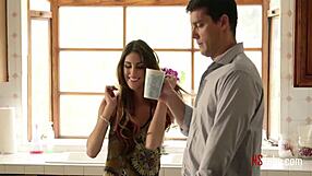 stepmom loves riding cock while stepdaughter takes dads hard pounding too