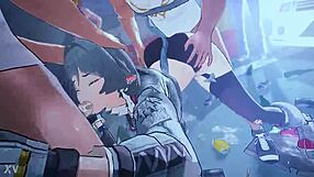 jane doe takes on multiple guys in wild group banging session