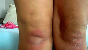 Sophie vacuums her pussy in yellow miniskirt with dildo