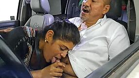 ALY DENALI GAGS ON HUBBY'S HUGE COCK IN HOT BLOWJOB!