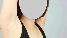 Japanese babe licks armpits in steamy fetish tease