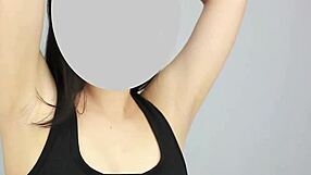 Japanese babe licks armpits in steamy fetish tease