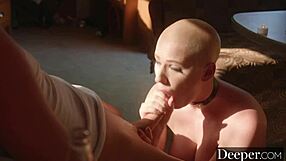 riley nixon chokes on deepthroat blowjob falling for his rough charm