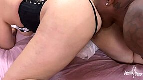 My young lover's huge cock dwarfs my husband's in hot interracial action