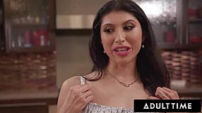 Penelope Woods Serves Pussy and Ass in 6-on-1 Dinner Party Gangbang