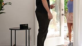 friend makes me finger her shaved tight pussy and masturbate hairless tits excitedly