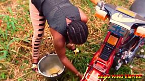 African wife queen fucks big dick ex boyfriend doggystyle in ghetto creampie finish