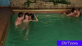 pool party turns wild with lileika zdenka marushek and friends