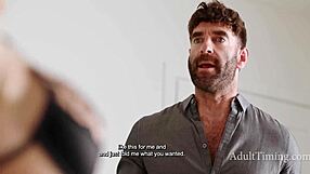 husband catches wife dominating old man in femdom threesome and submits too