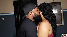 ebony babe takes big black cock doggystyle across the river passionately