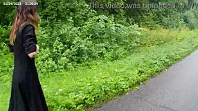 Naked girls flash asses pussies outdoors publicly