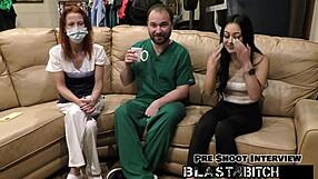 oh man blaire celeste blows two guys then blasts cum everywhere nurses pov