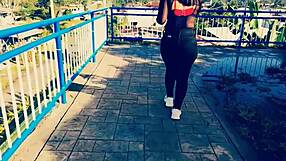 amateur big ass girlfriend rides cock cowgirl outdoor public homemade sex cash