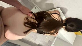 Roommate devours my throbbing cock