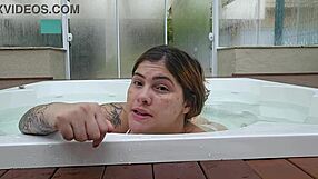 waiting in the hotel jacuzzi flashing for married guys to play