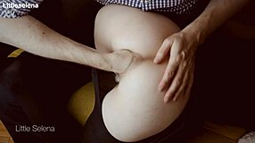 whoa deep anal fisting stretches her huge ass in tight black dress