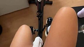 join my morning aerobics? love my naughty little swimsuit 😏👙💦