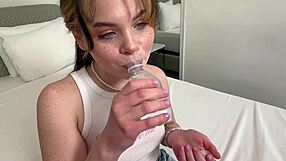 my shy pigtails girlfriend cheats riding roommate's monster cock pov