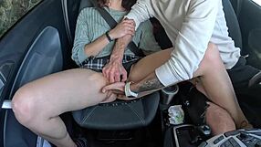 stepdad finger fucks cute teen 18+ hard while driving