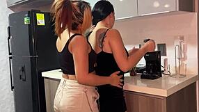 lesbian hires huge black cock bodybuilder for wife's first interracial pounding session