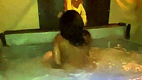 Quickie Hot Tub Creampie with Big Tits Ebony Cougar Kaiya Rose WCA