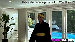 karate stepmom screams as young stud rams her tight ass hardcore