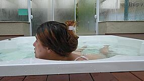 waiting in the hotel jacuzzi flashing for married guys to play