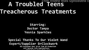 A Troubled Petite Latina Teen Spreads in Latex Handcuffs for Orgasmic Scream