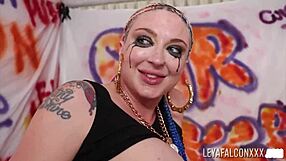 Does big ass slut Leya Falcon's huge wet orgasm soak this blondie threesome?