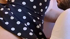 Hottest neighbor's curvy Latina milf moans sucking big natural puffy tits passionately