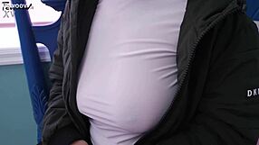 Pretty Korean girlfriend in black stockings role-plays as your busty cute friend