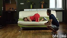 GUY FINGERS VIRGIN GIRLFRIEND'S PUSSY CLOSE UP BEFORE HARD FUCK DEFLORATION!