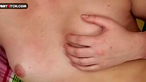 Pigtailed Chubby Teen Sucks Hard Cock Then Rides Cowgirl on Shaved Pussy