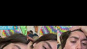 Girlfriend Experience Sloppy Sofa Blowjob Aubry Babcock Deepthroat Cowgirl Cum Vol 50