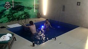 our brazilian blonde bareback threesome pool orgy with friends gets wild