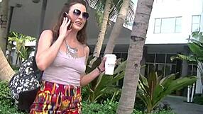 exhibitionist wife helena price flashes upskirt in public