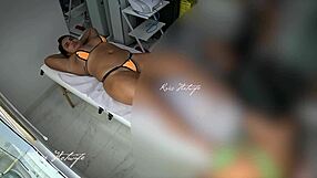 i slipped into my naughty bikini for the poolside massage and drove the masseuse wild
