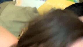 Girlfriend Experience Sloppy Sofa Blowjob Aubry Babcock Deepthroat Cowgirl Cum Vol 50