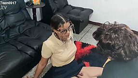 19-year-old latina schoolgirl comes to study but leaves with her big tits pussy pounded hard homemade