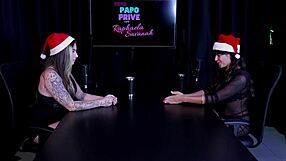 WATCH STELLAR BLUE SUCK Then STRIP Bare TITS In SHEER RED Lingerie!