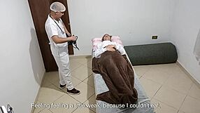 perverted doctor rips clothes fucks blonde patient ass pussy anal creampie treatment