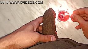 Long tattooed foreskin drips wax arousal makes monster penis rock hard