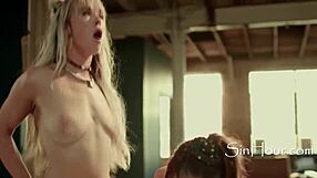 Petite blondes and latinas ride crazy in hardcore threesomes